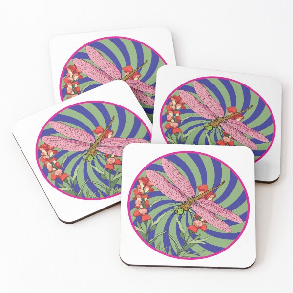 Item preview, Psychedelic Dragonfly Garden – Vibrant Nature Art for Outdoor Lovers designed and sold by Analog Aura .