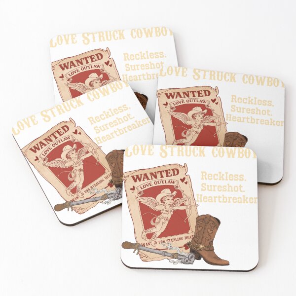 Item preview, Love Struck Cowboy – Anti Valentine Western Cupid Wanted Poster designed and sold by MoeJoedesign .