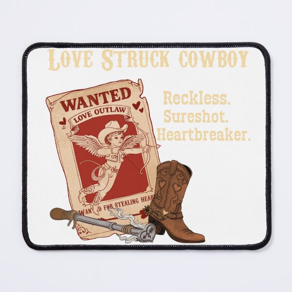 Item preview, Love Struck Cowboy – Anti Valentine Western Cupid Wanted Poster designed and sold by MoeJoedesign .