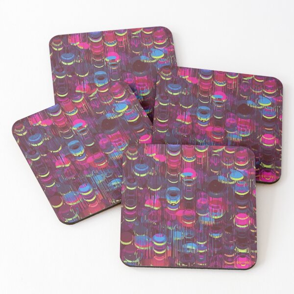 Item preview, Brown neon color circle pattern 2nd designed and sold by JeniSeny.