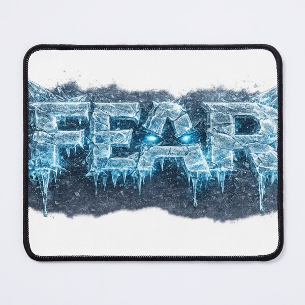 Item preview, Ice FEAR – Frozen Crystal Word with Glowing Eyes designed and sold by BoldLineDesign.