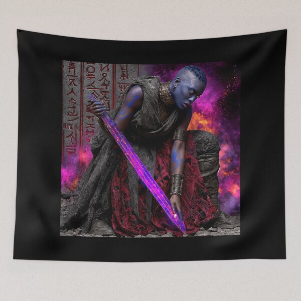 Item preview, GraffitX Chaos Oracle – Abstract Street Surreal Portrait Art designed and sold by Blackcanvas444.
