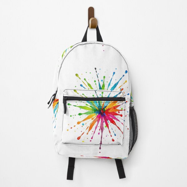 Item preview, Bright multi-colored drops on white background, splash designed and sold by wizard-work.