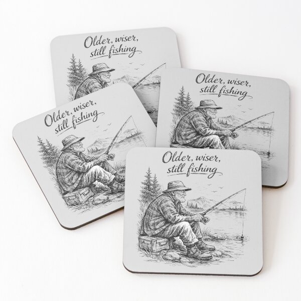 Item preview, Older Wiser Still Fishing Quote designed and sold by EimSol.