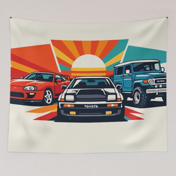 Item preview, JDM Legends: Supra, AE86, and FJ40 Retro Art designed and sold by arfindo-indra.