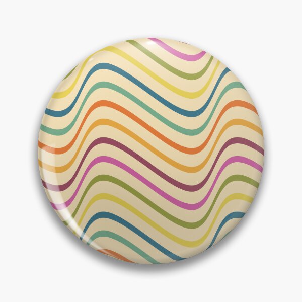 Item preview, Retro 70s Groovy Wavy Lines Pattern - Vintage Boho Mid-Century Waves designed and sold by DeeLulu.