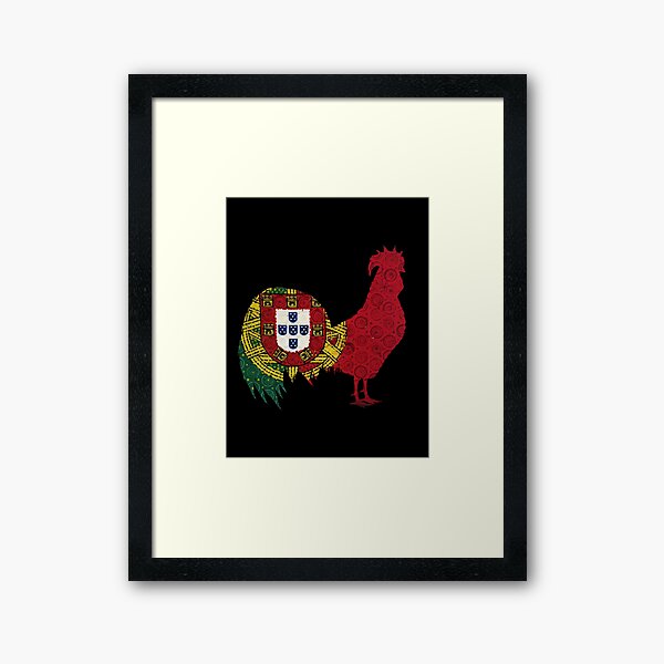 Portuguese Flag Rooster Framed Art Print