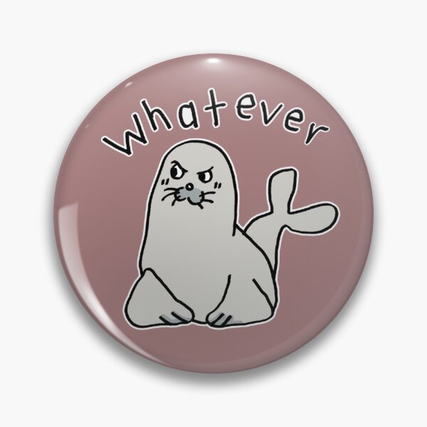 Item preview, Whatever Grumpy Seal Illustration designed and sold by littleworldpp.