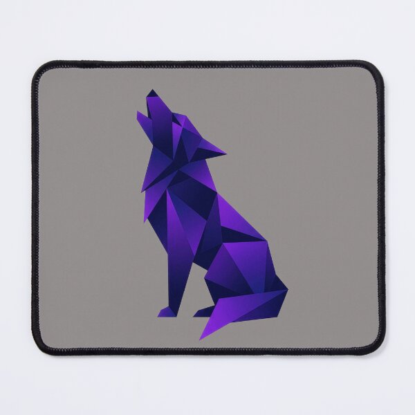 Item preview, Modern Low Poly Purple Geometric Wolf designed and sold by capricedefille.