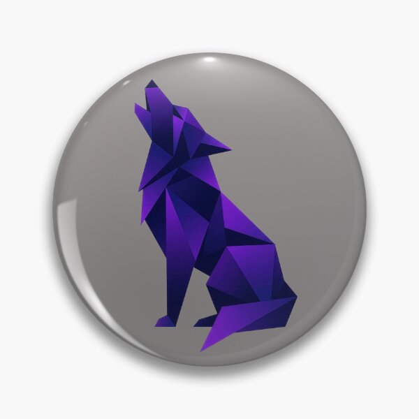 Item preview, Modern Low Poly Purple Geometric Wolf designed and sold by capricedefille.