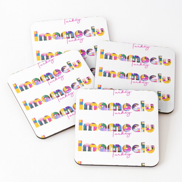 Item preview, İmamoğlu, Turkey, Turkey, Vibrant Abstract City Typography Art designed and sold by Wanderful-roads.