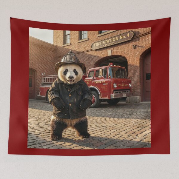 Item preview, Panda Firefighter designed and sold by Tridentulus.