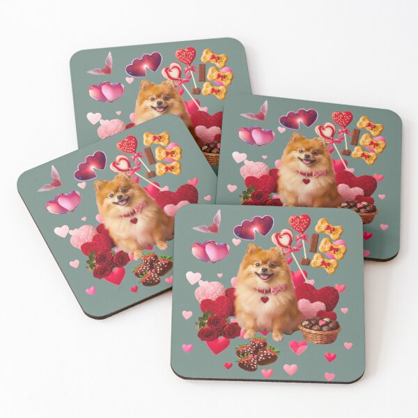 Item preview, Cute Pomeranian Dog Valentine's Day Party | Chocolate Strawberries & Treats designed and sold by E-SarnEdge.