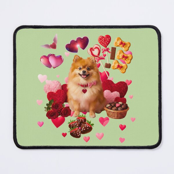 Item preview, Cute Pomeranian Dog Valentine's Day Party | Chocolate Strawberries & Treats designed and sold by E-SarnEdge.