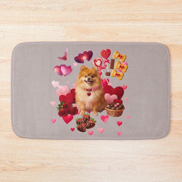 Item preview, Cute Pomeranian Dog Valentine's Day Party | Chocolate Strawberries & Treats designed and sold by E-SarnEdge.