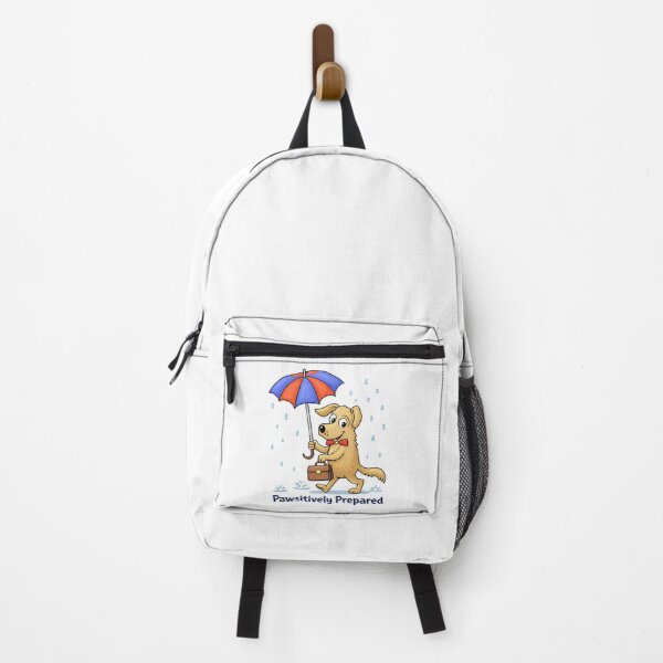 Item preview, Pawsitively Prepared – Cute Dog with Umbrella Funny Rainy Day Design designed and sold by The Abstract Vision.