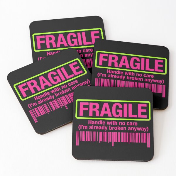 Item preview, Fragile Handle with no care – Ironic grunge barcode design designed and sold by Fuechse.