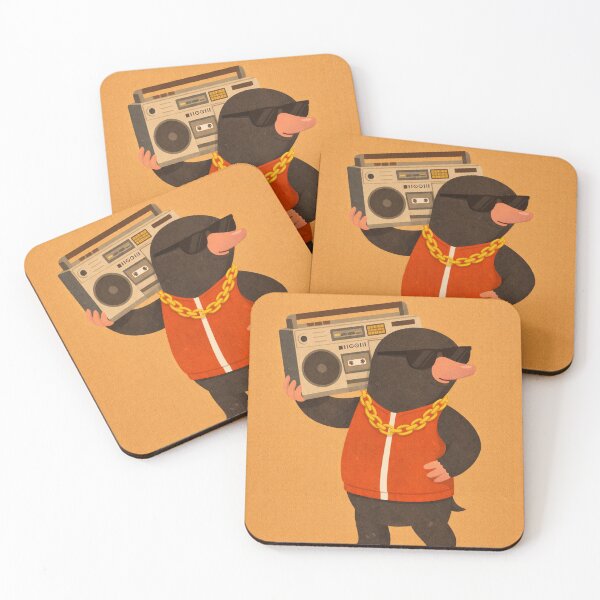 Item preview, Cool Mole with Boombox – Cute Animal Illustration | Playful Nursery & Kids Design designed and sold by kopcollage.