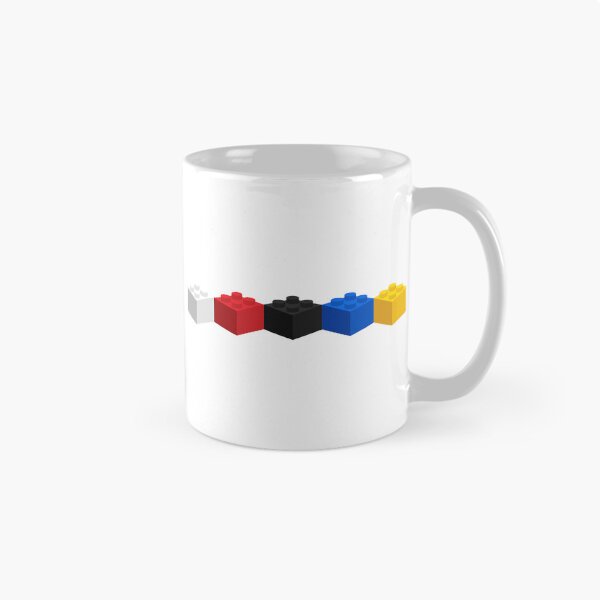 Item preview, White Red Black Blue Yellow Bricks designed and sold by The Common Tee.