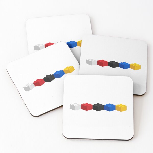 Item preview, White Red Black Blue Yellow Bricks designed and sold by The Common Tee.