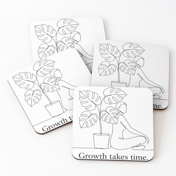 Item preview, Growth takes time – Minimalist line art design for patience designed and sold by Fuechse.