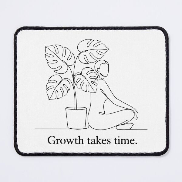 Item preview, Growth takes time – Minimalist line art design for patience designed and sold by Fuechse.