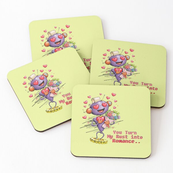 Item preview, A cute retro robot hopelessly in love6 designed and sold by GraphicComet.