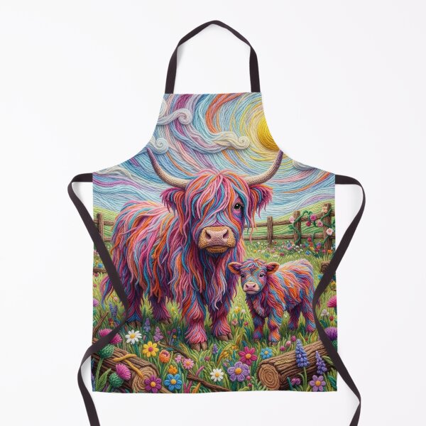 Item preview, Yarn Cow and Calf in Pasture designed and sold by Tridentulus.