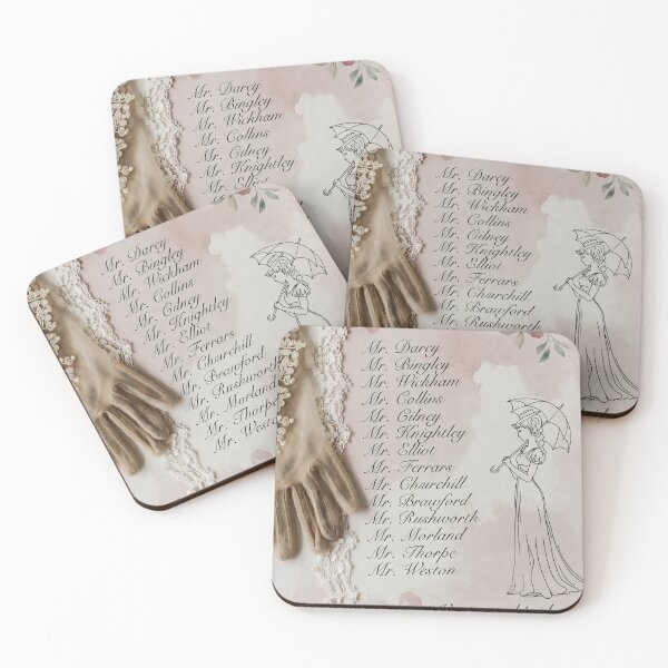 Item preview, Party guest list with calligraphy and glove on open book page shows names and notes from a gathering in a historical setting designed and sold by SpaceartLilu.