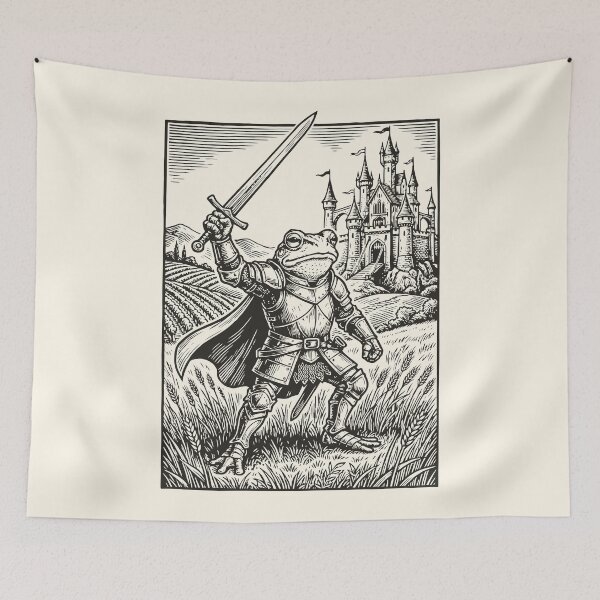 Item preview, Frog Knight Vintage Medieval Warrior Weirdcore    designed and sold by Y-Vibes.