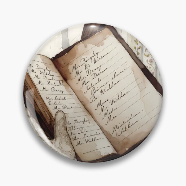 Item preview, Copy of Party guest list with calligraphy and glove on open book page shows names and notes from a gathering in a historical setting designed and sold by SpaceartLilu.