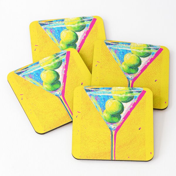 Item preview, Neon Martini Kitchen Disco - Vibrant Pop Art Cocktail designed and sold by etuvibes.