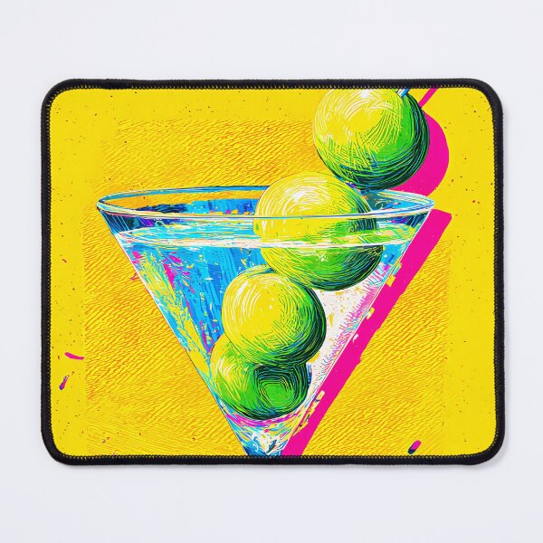 Item preview, Neon Martini Kitchen Disco - Vibrant Pop Art Cocktail designed and sold by etuvibes.