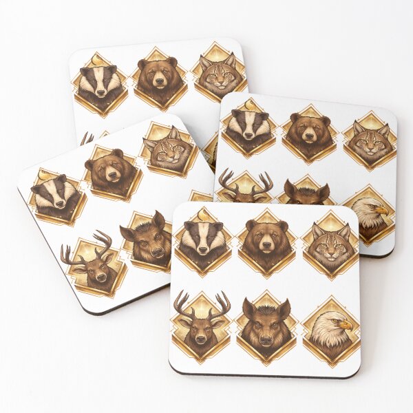 Item preview, Woodland Icons – Animal Spirit Emblems | Bold Nature Guardian Art designed and sold by GeoWild Designs.