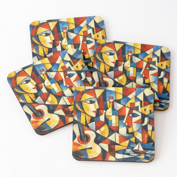 Item preview, Cubist harmony in primary colors designed and sold by BlueBerry45.