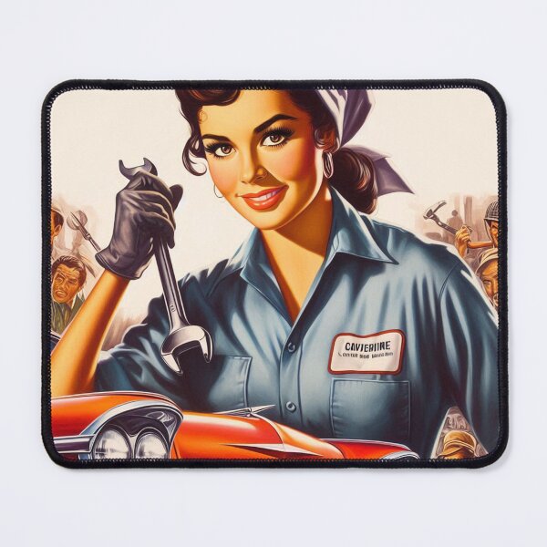 Item preview, Retro Mechanic Pin up designed and sold by PulpVintage.