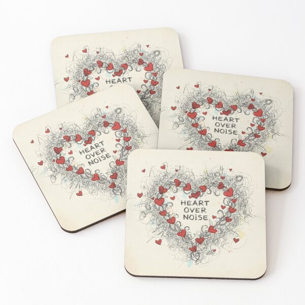 Item preview, Heart Over Noise: Blooming Heart Flowers designed and sold by VisualRotaStudio .
