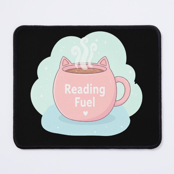 Item preview, Kawaii Reading Fuel Cat Mug - Cute Sticker for Book Lovers designed and sold by DogLord.
