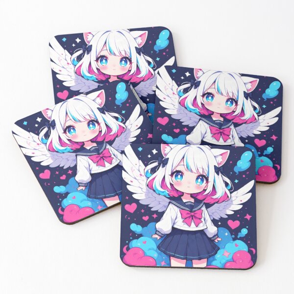 Item preview, Sweet Angel Kitty - Pastel Pink Kawaii designed and sold by Jimakmo.