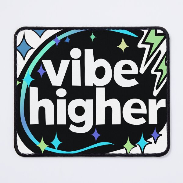 Item preview, Y2K Style "Vibe Higher" Typography Graphic with Stars and Lightning Bolts designed and sold by SvitlanaSolo.