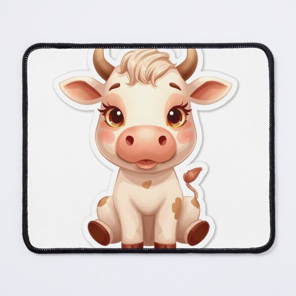 Item preview, Happy Cow Sticker | Smiling Cow Illustration designed and sold by Teewave-Ashish.