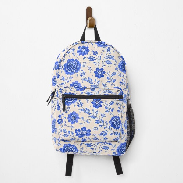 Artikelvorschau, Blue & Ivory Floral Micro Pattern – Classic Porcelain Inspired Design entworfen und verkauft von studio artimente.