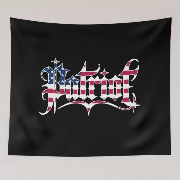 Item preview, Patriot Gothic Metal font American flag designed and sold by PerkyParakeet.