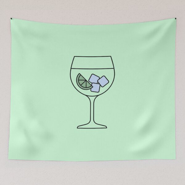 Item preview, Gin & Tonic Minimalist Illustration designed and sold by MadeInNapTime.