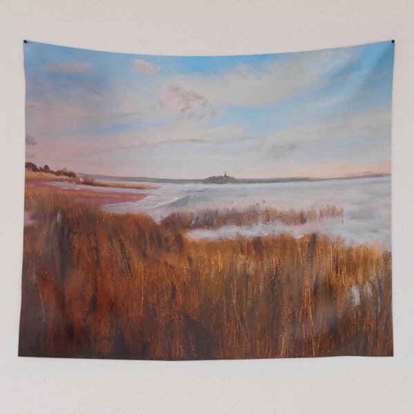 Item preview, Seaside Marsh Painting Print designed and sold by Mel Katcharian.