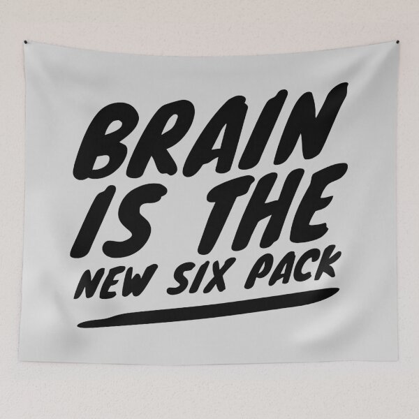 Item preview, Brain Is The New Six Pack Quote designed and sold by WAMTEES.
