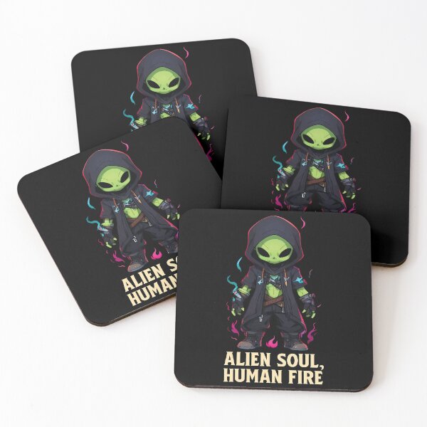 Item preview, Alien Soul, Human Fire – Cosmic Warrior with Mystical Energy designed and sold by digijob.