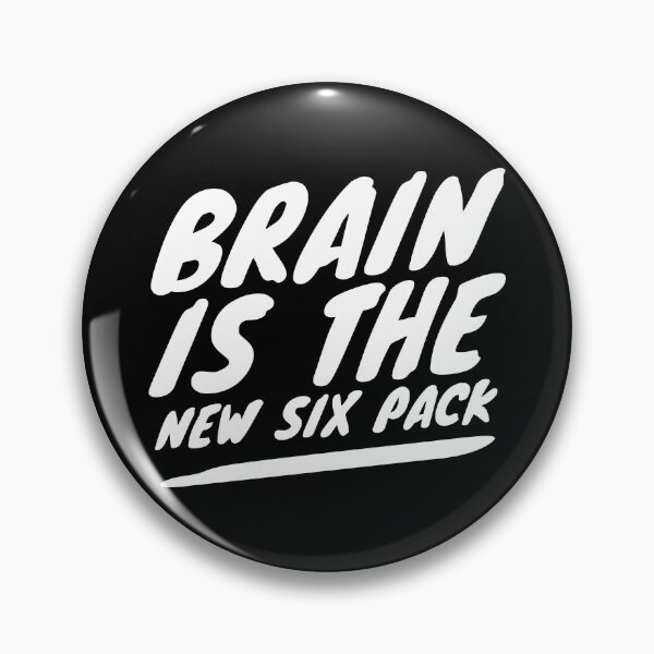 Item preview, Brain Is The New Six Pack Quote - White designed and sold by WAMTEES.