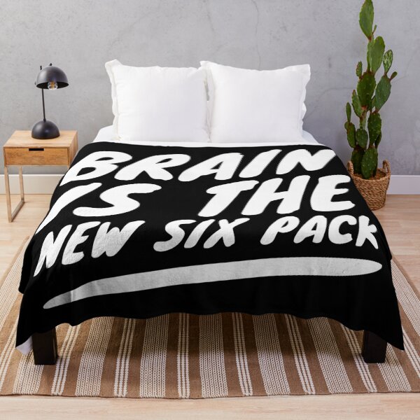 Item preview, Brain Is The New Six Pack Quote - White designed and sold by WAMTEES.