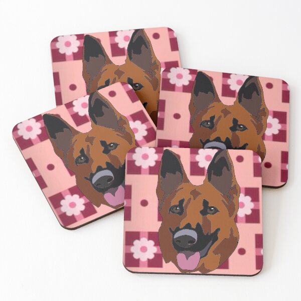 Item preview, German shepherd mutt Valentine’s Day pattern designed and sold by LeahcarsArt.